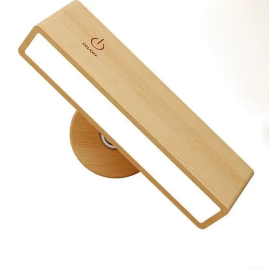 Rechargeable LED Wall Sconce – Cordless Wooden Light for Cozy Modern Spaces