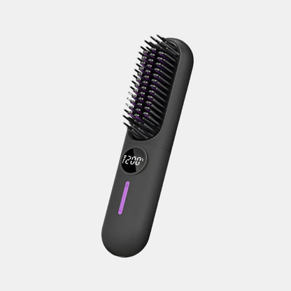 Electric Hot Comb – 2-in-1 Straightening Brush with Anti-Scald & Ionic Smoothing Power